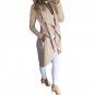 2017 Fashion Women Lapel Neck Open Front Long Sleeve Autumn Casual Loose Solid Irregular Hem Long Ca