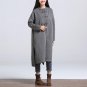 Retro Womens Oversized Buttons Open Long Sleeve Casual Loose Sweatshirt Winter Spring Warm Long Coat