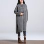Retro Womens Oversized Buttons Open Long Sleeve Casual Loose Sweatshirt Winter Spring Warm Long Coat