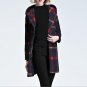 Winter Women Warm Wool Tartan Check Plaid Hooded Coat Jacket Vinatge Ladies Long Sleeve Single Breas