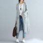 2017 Fashion Women Open Front Long Sleeve Knitted Back Hollow Out Autumn Casual Loose Long Sweater C