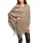 2017 Women Autumn Knitted Sweater Poncho Batwing Sleeve Coat Elegant Pullover Jumper Irregular Tasse
