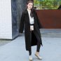 2017 Fashion Women Lapel Neck Long Sleeve Button OL Jacket Winter Fall Casual Slim Wool Blends Long