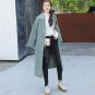 2017 Fashion Women Lapel Neck Long Sleeve Button OL Jacket Winter Fall Casual Slim Wool Blends Long