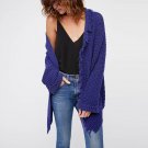 Winter Autumn Ladies Women Fashion Tassel Long Sleeve Irregular Sweater Kintted Coat Casual Cardigan