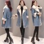 2017 Autumn Winter Double Breasted Women Warm Loose Woolen Coat Casual Outerwear Female Mid-long Thi