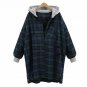 2017 Fashion Womens Plaid Check Hooded Long Sleeve Buttons Autumn Loose Casual Long Outwear Coat Jac
