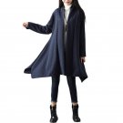 Women Loose Long Jacke Coat 2017 Autumn Winter Long Sleeve Casual Coat Soild Irregual Jacket Female 