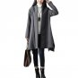 Women Loose Long Jacke Coat 2017 Autumn Winter Long Sleeve Casual Coat Soild Irregual Jacket Female 