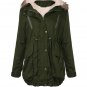 Women Winter Fleece Coat Hooded Faux Fur Thicken Jacket Parka Outwear M-2XL