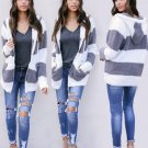 Hooded Women Autumn Winter Outwear Cardigan Ladies Fashion Front Open Long Sleeve Knitted Sweater Ca