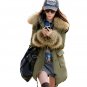Women Thicken Warm Winter Raccoon Fur Collar Parka Coat 2017 New Fashion Hoodie Long Jacket Outerwea