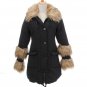 Women Thicken Warm Winter Raccoon Fur Collar Parka Coat 2017 New Fashion Hoodie Long Jacket Outerwea