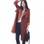 Winter Women Warm Woolen Lapel Casual Loose Coat Jacket Cardigan Long Vintage Ladies Double Breasted