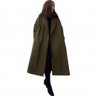 New Fashion Women Coat Solid Cardigan Loose Autumn Winter Overcoat Full Sleeve Turn Down Collar Jack