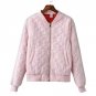 Women Bomber Jacket New Arrival 2017 Autumn Winter Stand Collar Zipper Coat Casual Long Sleeve Argyl