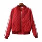 Women Bomber Jacket New Arrival 2017 Autumn Winter Stand Collar Zipper Coat Casual Long Sleeve Argyl