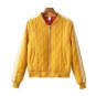 Women Bomber Jacket New Arrival 2017 Autumn Winter Stand Collar Zipper Coat Casual Long Sleeve Argyl