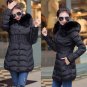2017 New Winter Brand Ladies Winter Warm Down Coat Women Faux Fur Fleece Collar Hooded Zip Up Overco