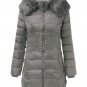 2017 New Winter Brand Ladies Winter Warm Down Coat Women Faux Fur Fleece Collar Hooded Zip Up Overco