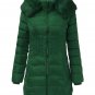 2017 New Winter Brand Ladies Winter Warm Down Coat Women Faux Fur Fleece Collar Hooded Zip Up Overco
