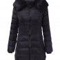 2017 New Winter Brand Ladies Winter Warm Down Coat Women Faux Fur Fleece Collar Hooded Zip Up Overco
