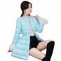 P793 New Fashion Bow Waist Fluffy Skirt Single Breasted Flare Sleeve Lace Warm Coat Winter Women Dow