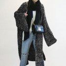 2017 Women Autumn Long Flare Sleeve Big Pockets Winter Warm Split Irregular Long Sweater Cardigan Wa