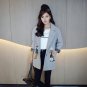 2017 women winter autumn jacket women coat Turn-down collar Medium length Cartoon embroidery coat fe