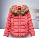 Fashion Womens Winter Warm Fur Collar Coat Leather Cotton Jackets Overcoat Parka