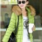 Fashion Womens Winter Warm Fur Collar Coat Leather Cotton Jackets Overcoat Parka
