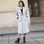 2017 Winter New Arrival Women\'s Flare Sleeves Woolen Coat With Belt Ladies Plus Size Long Wool Tren