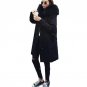 2017 Winter Women Long Hooded Parka Fashion Fur Collar Coat Long Sleeve Zipper Buttons Thick Tops Wi