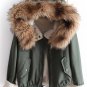 Dotfashion Winter/Spring Designer Fashion Women\'s Outwear Short Causal Solid Fur Hooded Warm Long S