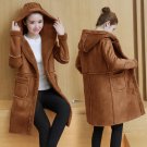 Oversized Winter Coat Women Parka 2017 Korean Style Hooded Lambswool Parkas Thicken Suede Leather Ou