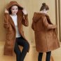 Oversized Winter Coat Women Parka 2017 Korean Style Hooded Lambswool Parkas Thicken Suede Leather Ou