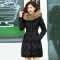 Quality Women\'s Down Coat Winter 2017 Fashion Elegant Real Fur Collar White Duck Down Jacket Slim T