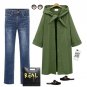Women FashionL-5XL Solid Hooded Pockets Ladies Long Sleeve Loose Plus Size Autumn Winter Long Jacket