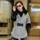 New Autumn Winter Fashion Women Wool Blends Coat Flare Sleeve Hoodedlt With Nine Points Cloak Coats 