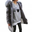 2017 Winter Women Long Jacket Ladies Fur Collar Long Sleeve Parka Zipper Drawstring Thick Hooded Coa
