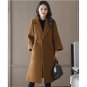 High Street long Coats Warm Fashion Autumn Winter Top UK Fashion Flare Sleeve Women Long Red Wide-wa