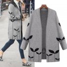 2017 Fashion Womens Winter Autumn Waterfall Knitted Long Sleeve Sweater Casual Loose Knitwear Cardig