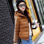 Fashion 2017 Winter Women Down Jackets Side Stripe Short Basic Cotton Padded Coats Outwear Parka Plu
