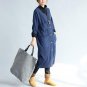 2017 Women Winter V-Neck Long Sleeve Retro Open Front Outwear Jacket Pockets Loose Casual Solid Lon