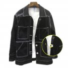 2017 Women Spring Autumn Winter warm thick  jean Coat With Print Long Sleeves Warm Coat Outwear Wide