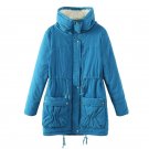 Women Jacket Coat 2017 Winter Warm Parkas Turn Down Colla Casual Coat Outwear Medium Long Slim Parka