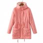 Women Jacket Coat 2017 Winter Warm Parkas Turn Down Colla Casual Coat Outwear Medium Long Slim Parka