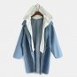 Tops Blusas 2017 Women Oversized Hooded Buttons Open Casual Long Coat Jacket Winter Tuen-down Denim