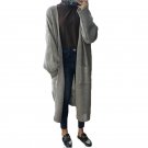 Tops Blusas Women Oversized Knitted Sweater Jumper Long Cardigan Winter Spring Pockets Casual Loose 