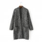 Women Long Thick Knitted Cardigans Autumn Winter Warm Open Stitch Poncho Oversized Female Knitting S